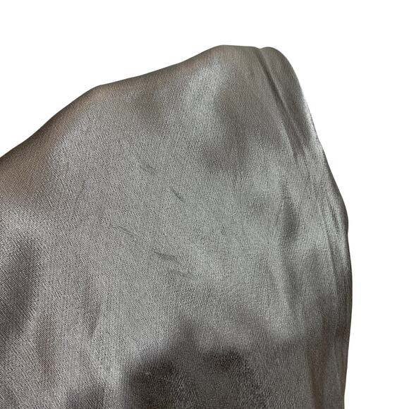 DISSH Simone Satin Bias Cut Pull On Trouser Slim Wide Leg Pant Pewter Gray 2 - Picture 10 of 10